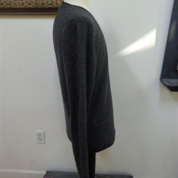 VGUC - METROPOLITAN VIEW  Man's Charcoal Gray Cashmere Crewneck Sweater Size M - Picture 4 of 6